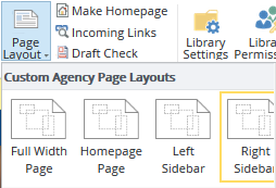 Changing a page layout in SharePoint ribbon